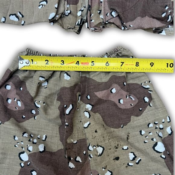 Kids Soldier Halloween Costume Set W/ Jacket Pants & Hat - Camouflage Print Elas - Picture 5 of 5